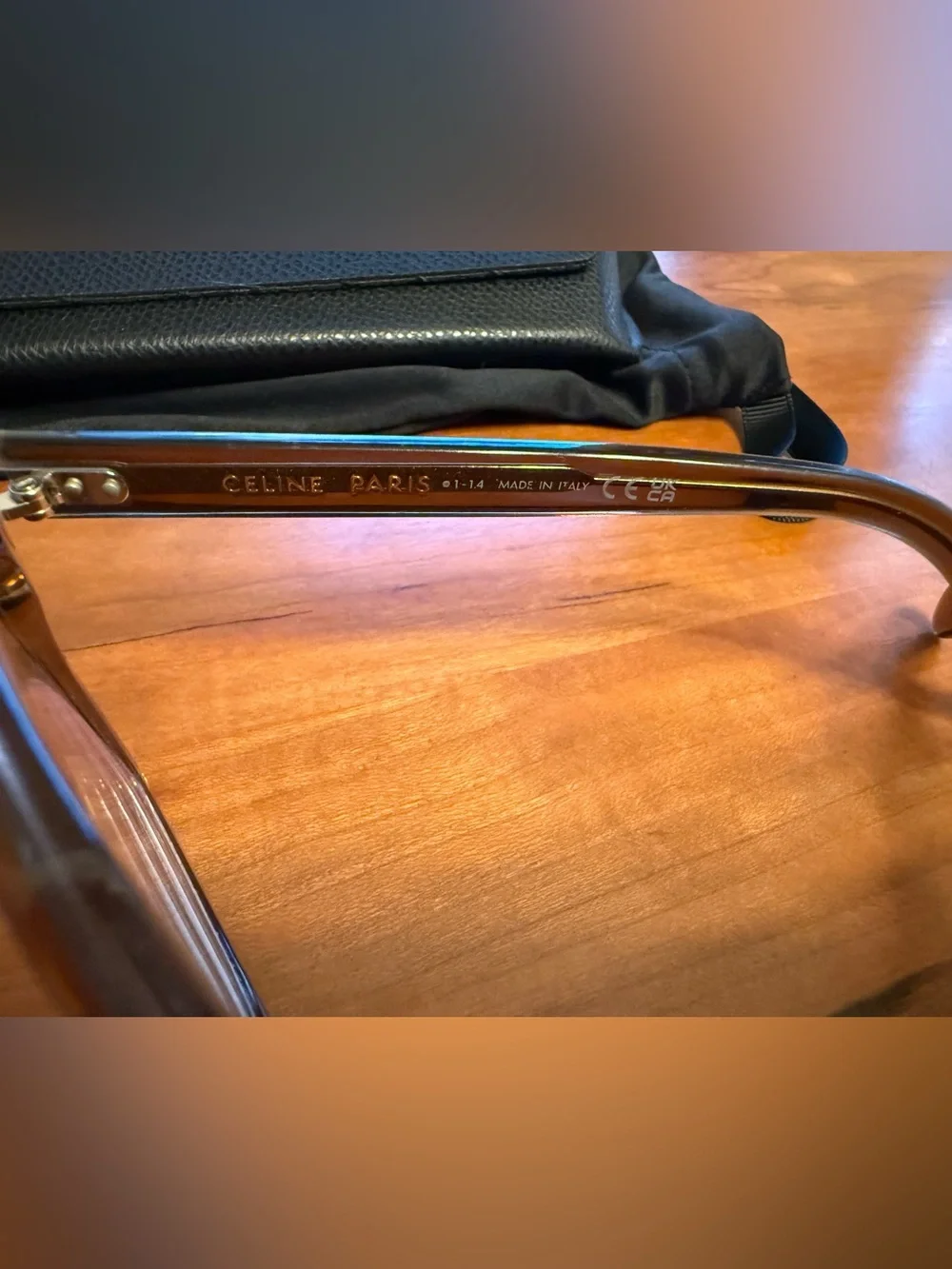Celine Taupe Square Acetate Glasses cl50128i